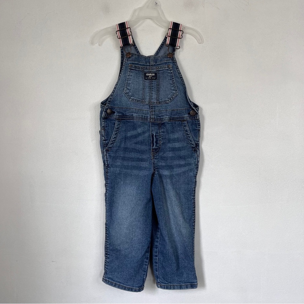 Oshkosh B'gosh Vestbak Overalls Size 3T Denim Jean - Picture 1 of 9